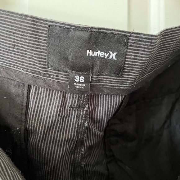 Hurley grey pin stripped shorts. Size 36. - Picture 2 of 3